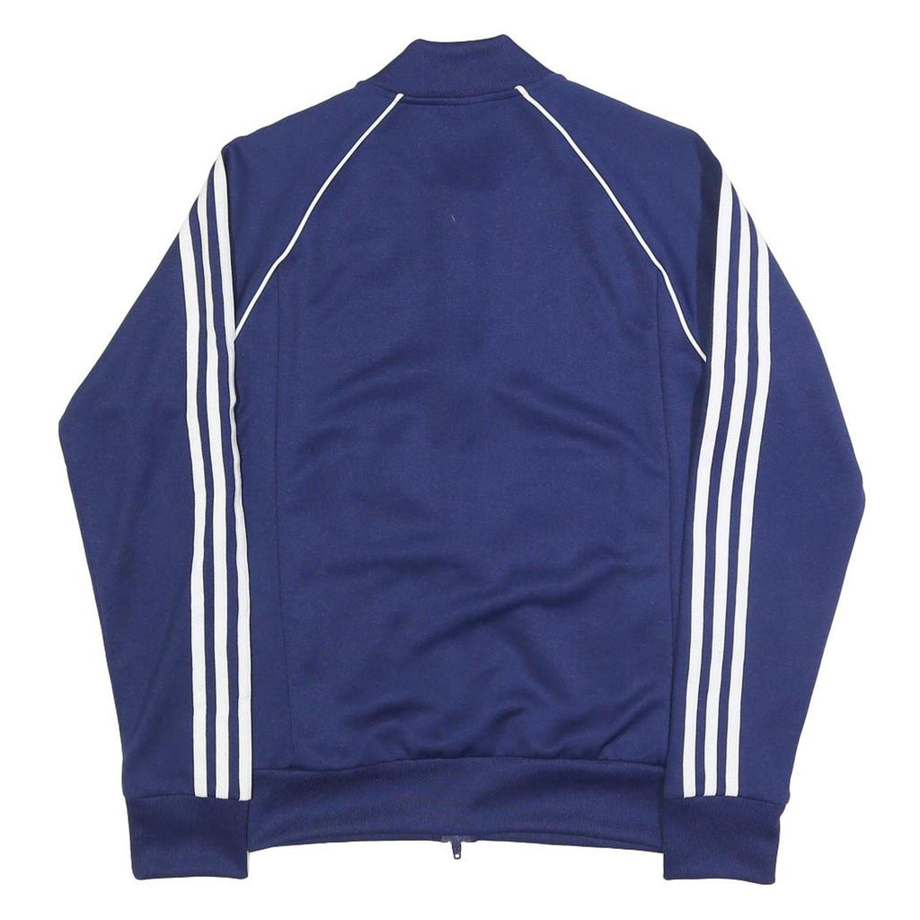 ADIDAS Mens Blue Track Jacket XS Polyester Plain Zip Athletic Casual Sportswear