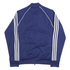 ADIDAS Mens Blue Track Jacket XS Polyester Plain Zip Athletic Casual Sportswear