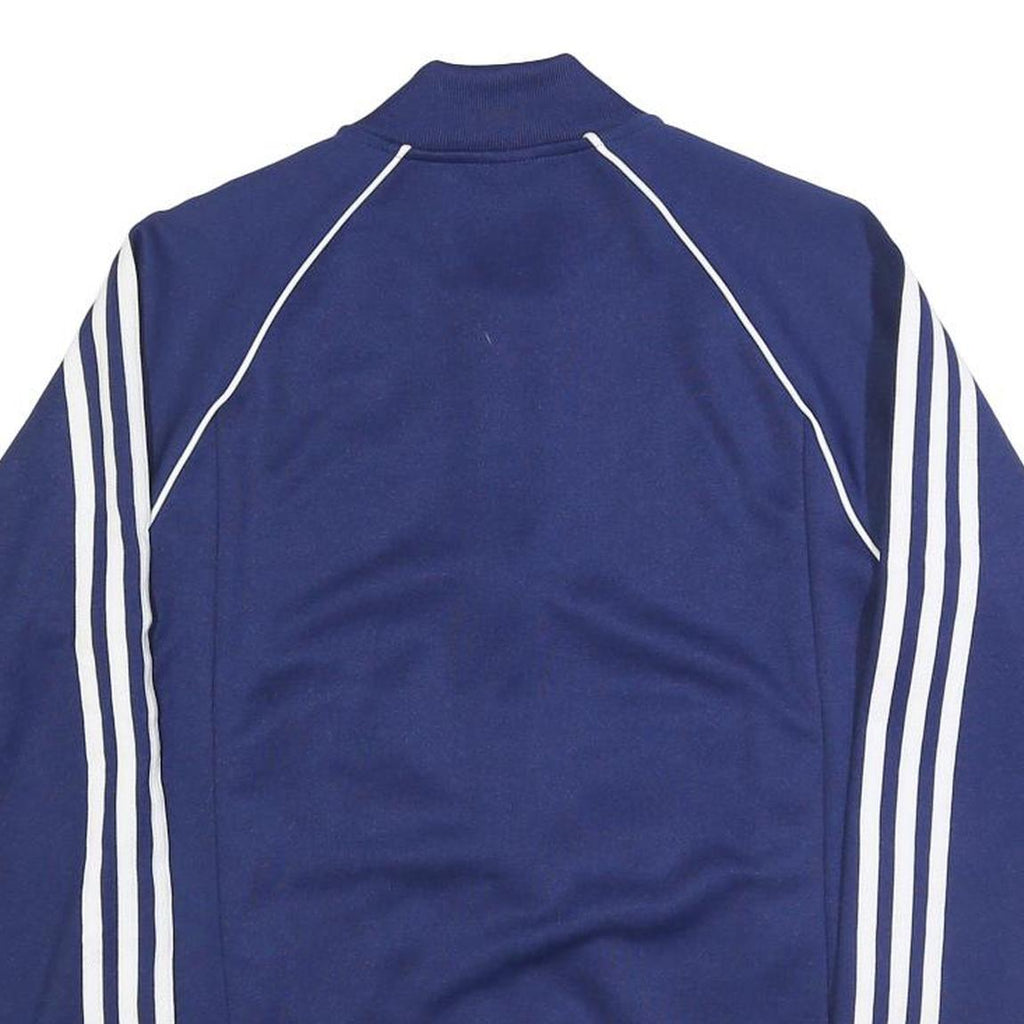 ADIDAS Mens Blue Track Jacket XS Polyester Plain Zip Athletic Casual Sportswear