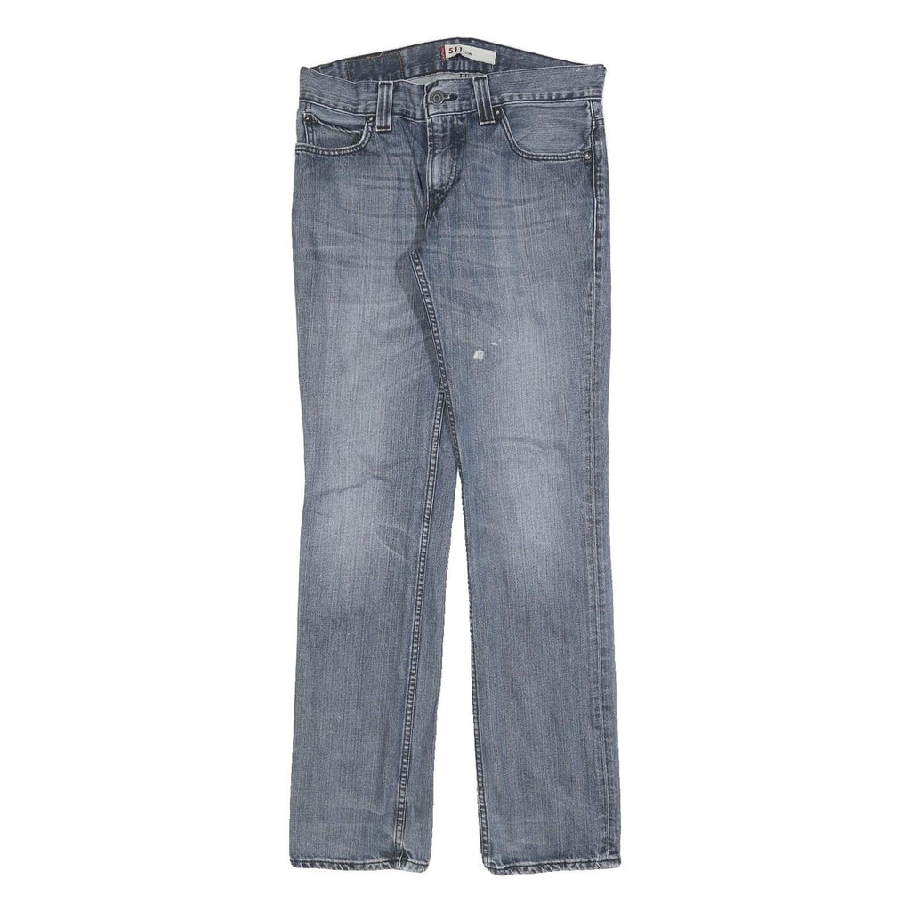 LEVI'S 511 Slim Mens Jeans Blue Slim Straight Denim Medium W32 L34 Classic Fit