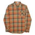 BARBADOS SHIRTS Slim Fit Mens Shirt Orange Check Long Sleeve S
