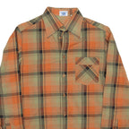BARBADOS SHIRTS Slim Fit Mens Shirt Orange Check Long Sleeve S
