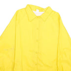 Womens Yellow Nylon Button Jacket XL Plain Casual Lightweight Outerwear