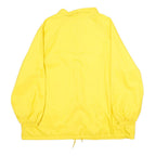 Womens Yellow Nylon Button Jacket XL Plain Casual Lightweight Outerwear