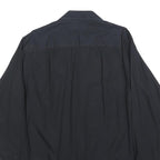 CALVIN KLEIN Mens Black Cotton Blend Shirt L Classic Button Down Smart Casual