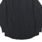 CALVIN KLEIN Mens Black Cotton Blend Shirt L Classic Button Down Smart Casual