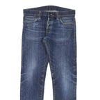 CARHARTT Mens Blue Cotton Blend Regular Straight Jeans W32 L30 Button Closure