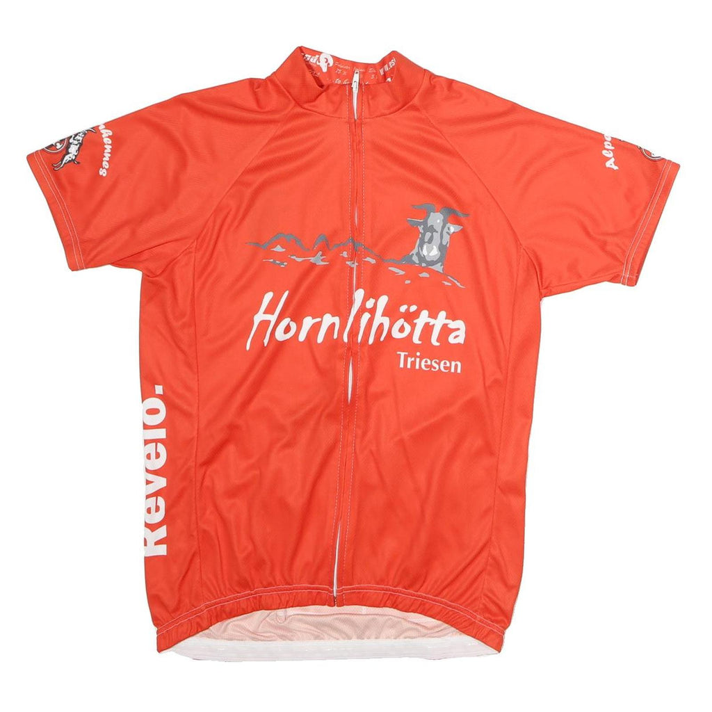 ESJOD Mens Red & Grey Cycling Jersey L Short Sleeve Crew Neck Sportswear