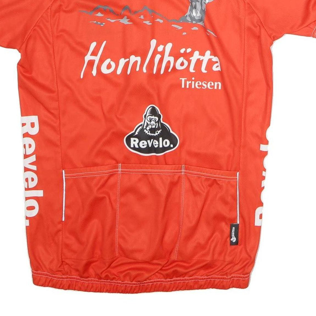 ESJOD Mens Red & Grey Cycling Jersey L Short Sleeve Crew Neck Sportswear