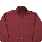 NORTHERN SUN Womens Red Jacket L Polyester Blend Plain Zip Casual Outdoor