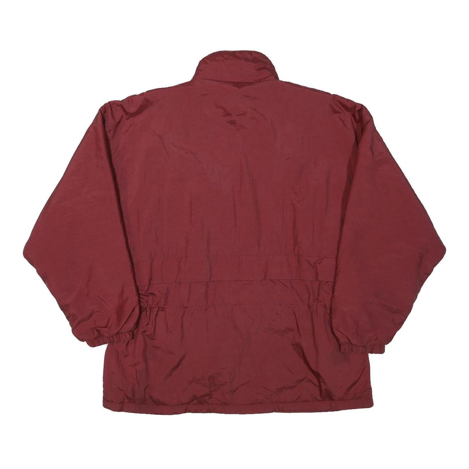 NORTHERN SUN Womens Red Jacket L Polyester Blend Plain Zip Casual Outdoor