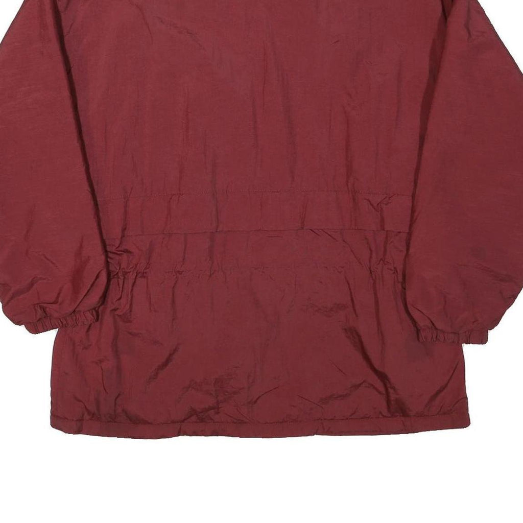 NORTHERN SUN Womens Red Jacket L Polyester Blend Plain Zip Casual Outdoor