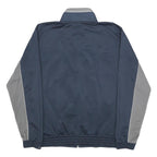 CHAMPION Mens Blue & Grey Track Jacket M Polyester Zip Logo Sportswear