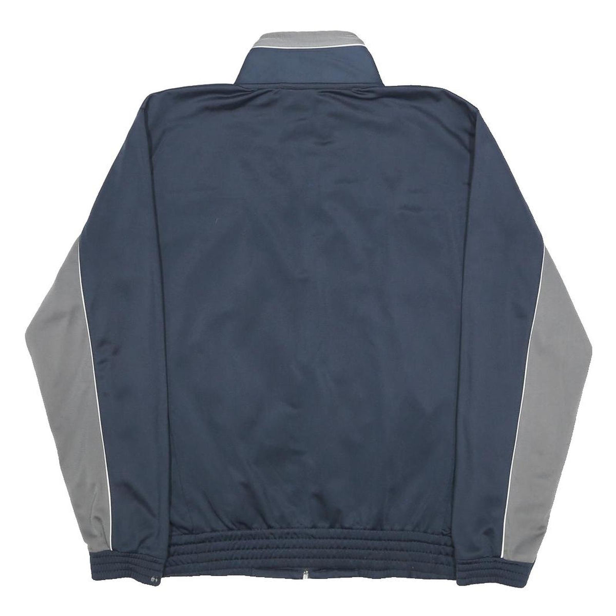 CHAMPION Mens Blue & Grey Track Jacket M Polyester Zip Logo Sportswear
