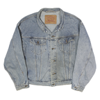 LEVI'S Mens Blue Denim Jacket XL Cotton Classic Button Closure Casual
