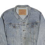 LEVI'S Mens Blue Denim Jacket XL Cotton Classic Button Closure Casual