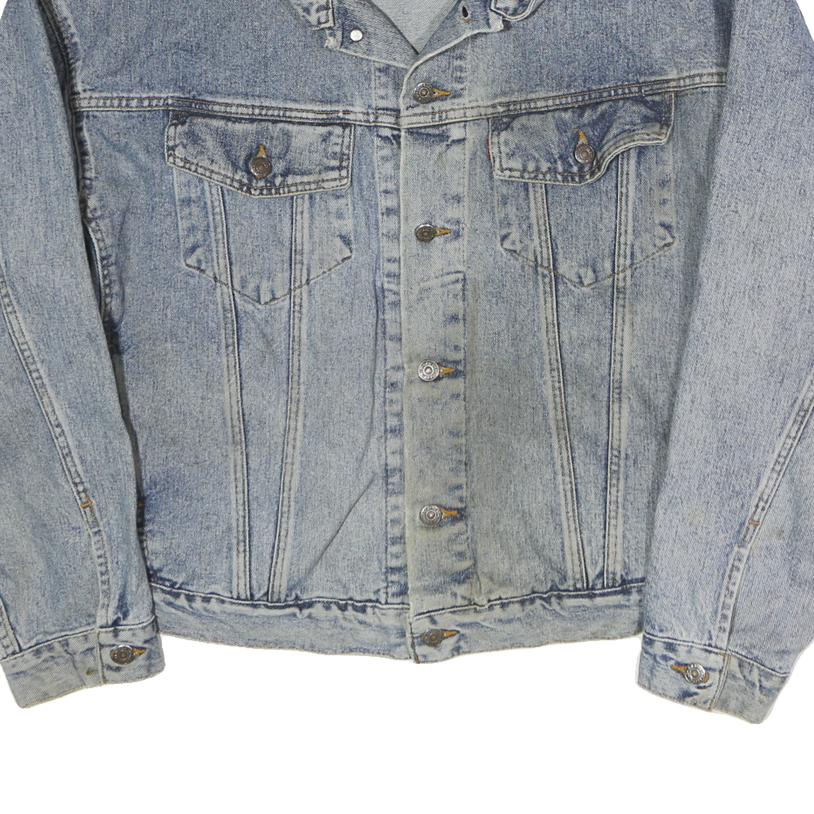 LEVI'S Mens Blue Denim Jacket XL Cotton Classic Button Closure Casual