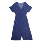 MINT VELVET Womens Blue & Black Playsuit Viscose Blend UK 14 Casual Fit Short