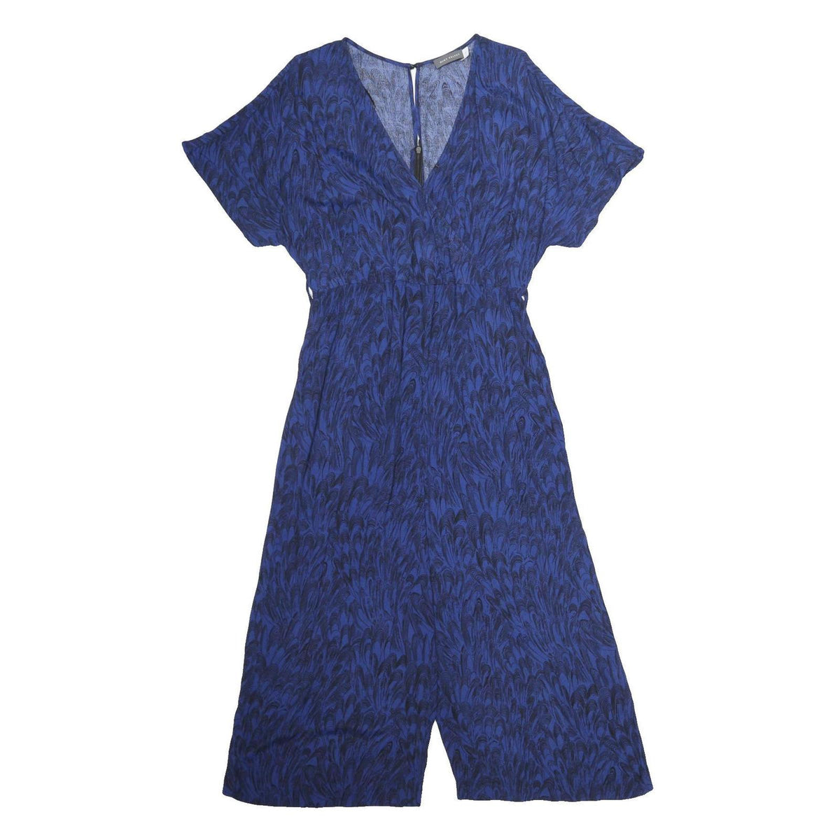 MINT VELVET Womens Blue & Black Playsuit Viscose Blend UK 14 Casual Fit Short