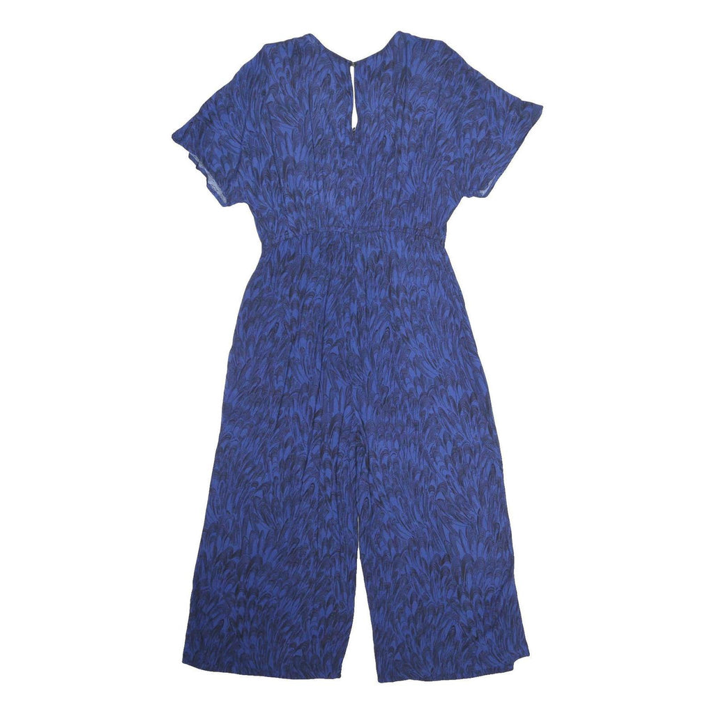 MINT VELVET Womens Blue & Black Playsuit Viscose Blend UK 14 Casual Fit Short