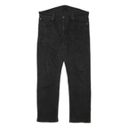 LEVI'S Mens Black Regular Straight Denim Dark W38 L30 Zip Cotton Blend Jeans
