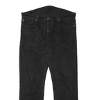 LEVI'S Mens Black Regular Straight Denim Dark W38 L30 Zip Cotton Blend Jeans