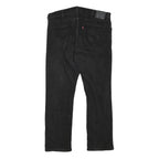 LEVI'S Mens Black Regular Straight Denim Dark W38 L30 Zip Cotton Blend Jeans