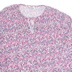 Womens Printed Blouse Pink Long Sleeve Floral L