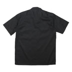 DICKIES Mens Black Work Shirt M Polyester Blend Short Sleeve Button