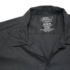 DICKIES Mens Black Work Shirt M Polyester Blend Short Sleeve Button