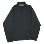 ADIDAS Mens Black Outdoor Jacket XL Polyester Blend Woven Plain Zip Stand-Up