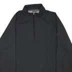 ADIDAS Mens Black Outdoor Jacket XL Polyester Blend Woven Plain Zip Stand-Up