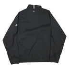 ADIDAS Mens Black Outdoor Jacket XL Polyester Blend Woven Plain Zip Stand-Up