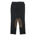 MONCLER Womens Cotton Blend Black Slim Trousers W26 L26 Zip Pockets Elegant