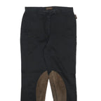 MONCLER Womens Cotton Blend Black Slim Trousers W26 L26 Zip Pockets Elegant