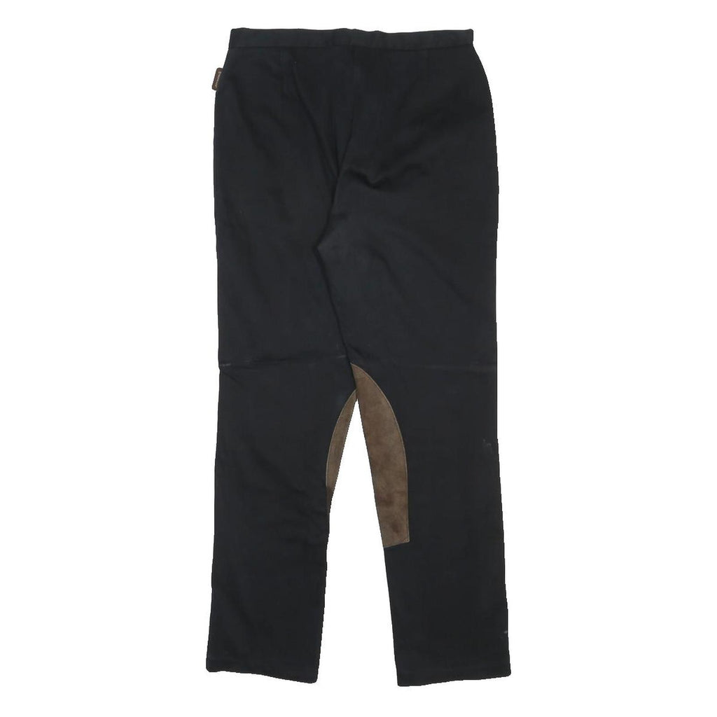 MONCLER Womens Cotton Blend Black Slim Trousers W26 L26 Zip Pockets Elegant