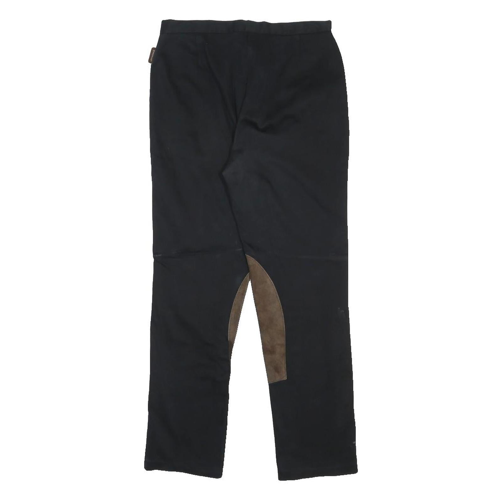 MONCLER Womens Cotton Blend Black Slim Trousers W26 L26 Zip Pockets Elegant