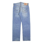 LEVI'S 501 Mens Jeans Blue Regular Straight Denim Light W32 L30 Classic Button