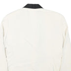 ZARA Womens White & Black Contrast Blazer Jacket M Polyester Blend Button