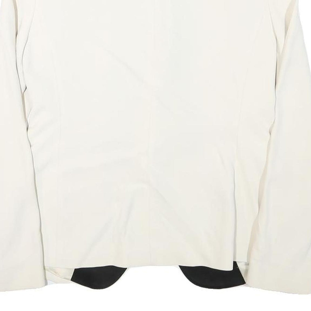 ZARA Womens White & Black Contrast Blazer Jacket M Polyester Blend Button
