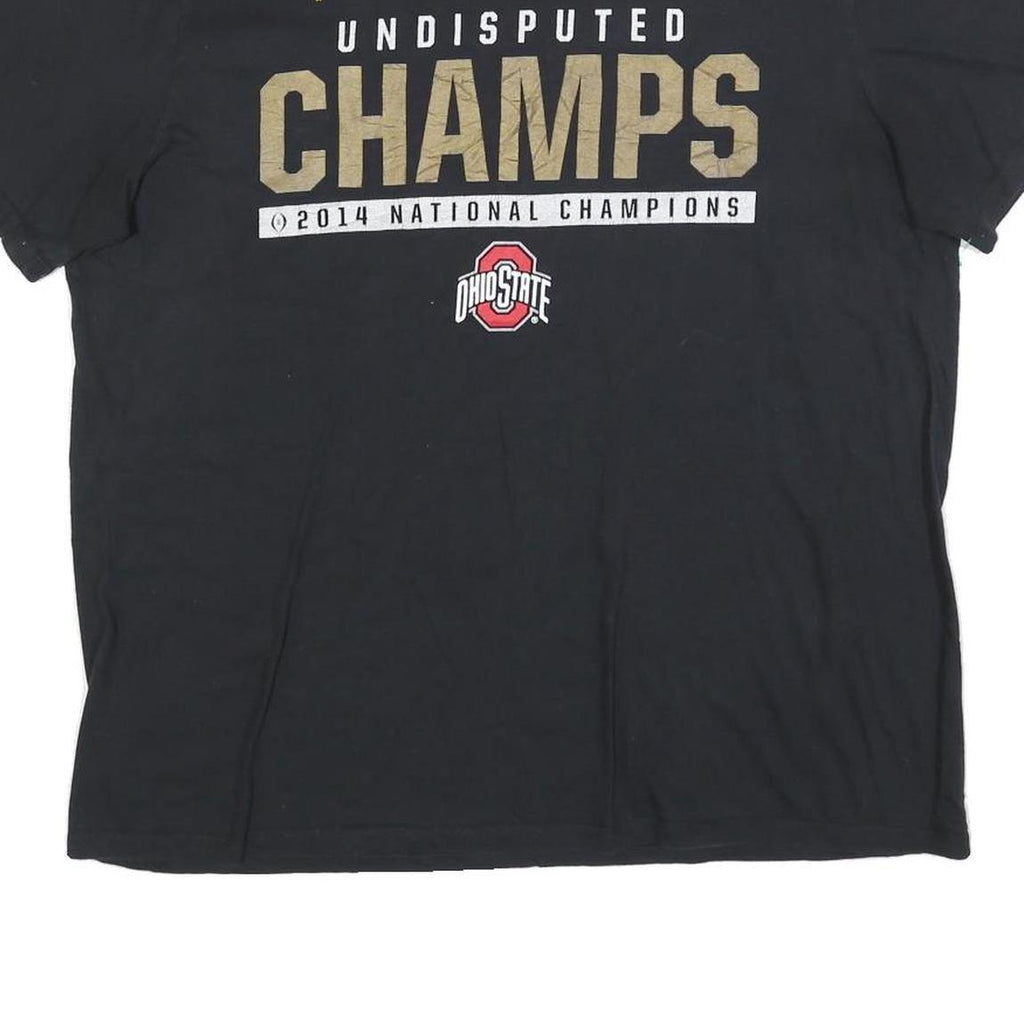 NIKE Mens Black Ohio State Undisputed Champs Graphic T-Shirt XL Crew Neck Short