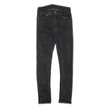 LEVI'S Mens Slim Black Denim Skinny W27 L28 Cotton Blend Zip Jeans