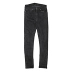 LEVI'S Mens Slim Black Denim Skinny W27 L28 Cotton Blend Zip Jeans