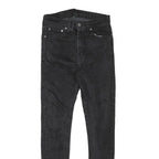 LEVI'S Mens Slim Black Denim Skinny W27 L28 Cotton Blend Zip Jeans
