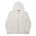 POLO RALPH LAUREN Mens Grey Full Zip Hoodie XL Cotton Blend Sweatshirt
