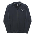 PUMA Mens Black & Grey Zip Up Sweatshirt L Cotton Blend Track Top