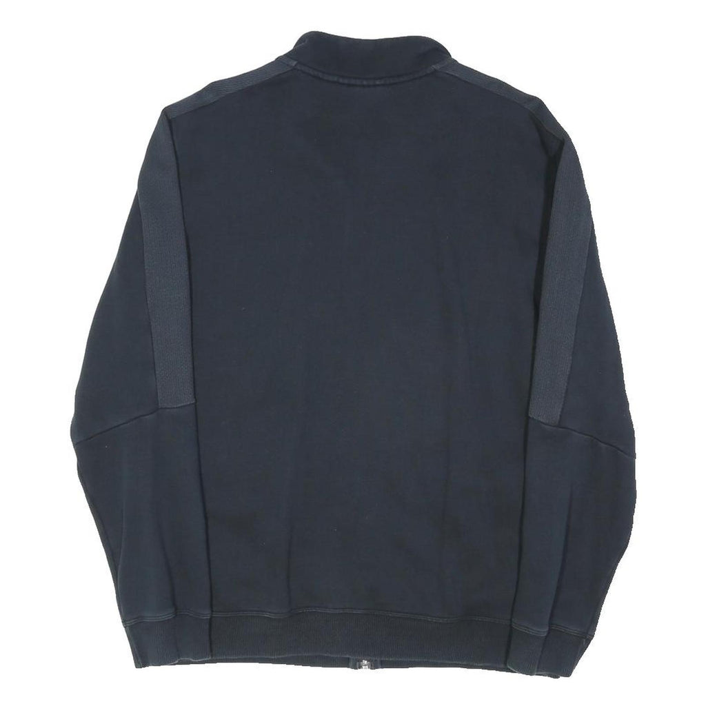 PUMA Mens Black & Grey Zip Up Sweatshirt L Cotton Blend Track Top