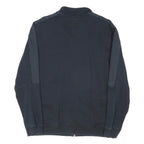 PUMA Mens Black & Grey Zip Up Sweatshirt L Cotton Blend Track Top