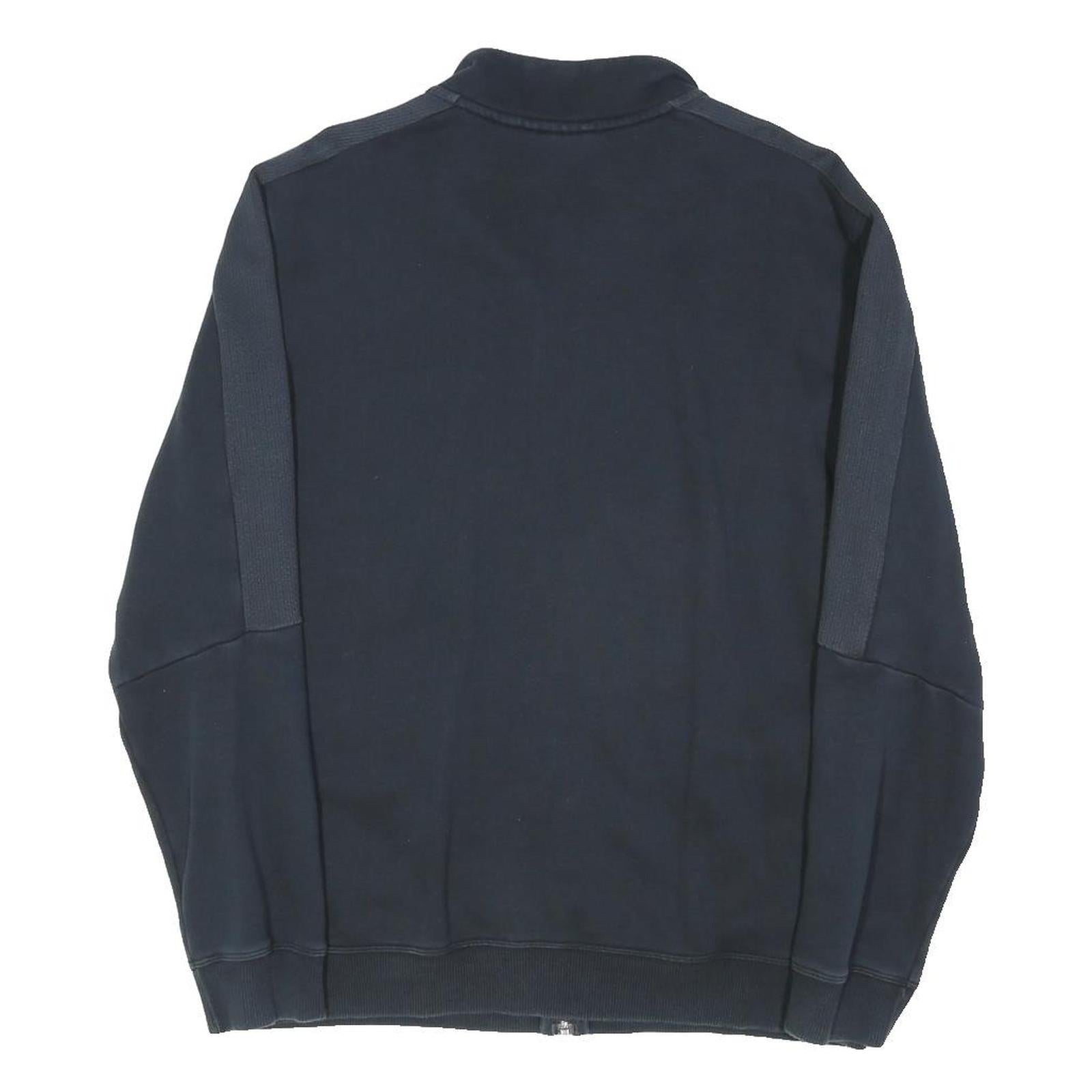 PUMA Mens Black & Grey Zip Up Sweatshirt L Cotton Blend Track Top