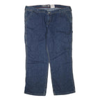 DICKIES Womens Blue Regular Straight Denim Jeans W44 L31 Workwear Zip Closure